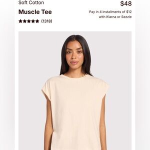 nuuds Muscle Tee in Bone